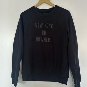 New York Or Nowhere Crewneck Sweater in Black